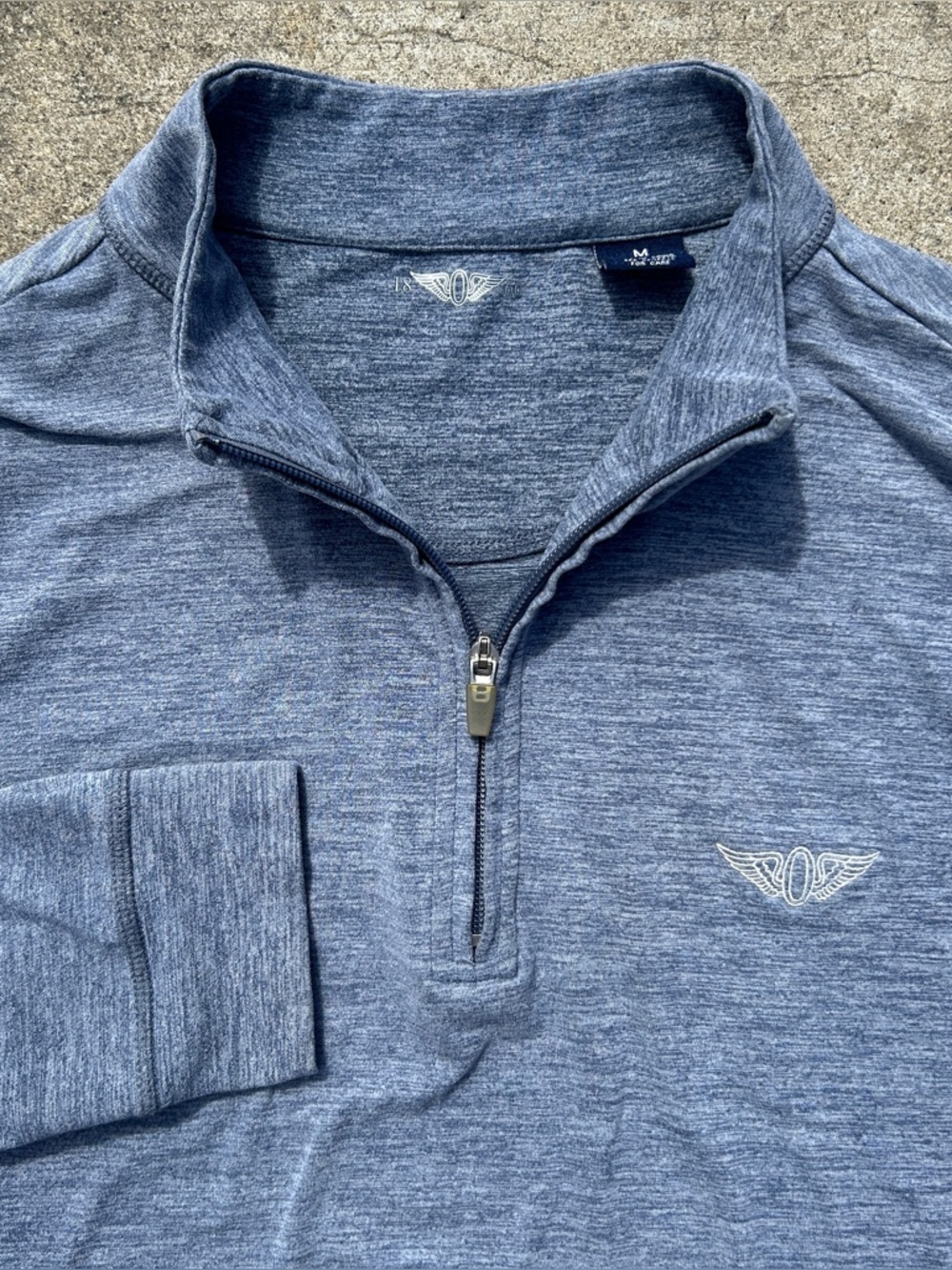 Pullover Medium  Blue The Olympic Club Performance Quarter Zip Golfer